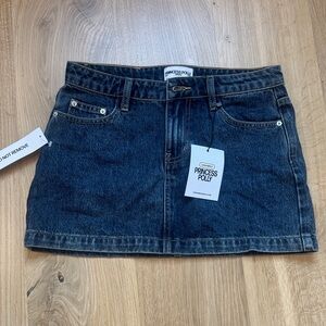 Princess Polly Dark Denim Mini Skirt